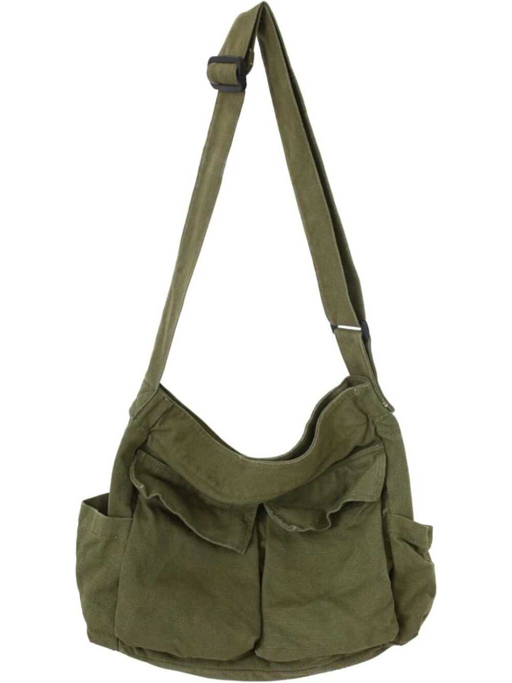 Large Canvas Messenger Bag | Versatile Hobo Tote Crossbody Shoulder Bag with